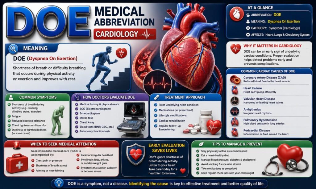 DOE Medical Abbreviation Cardiology