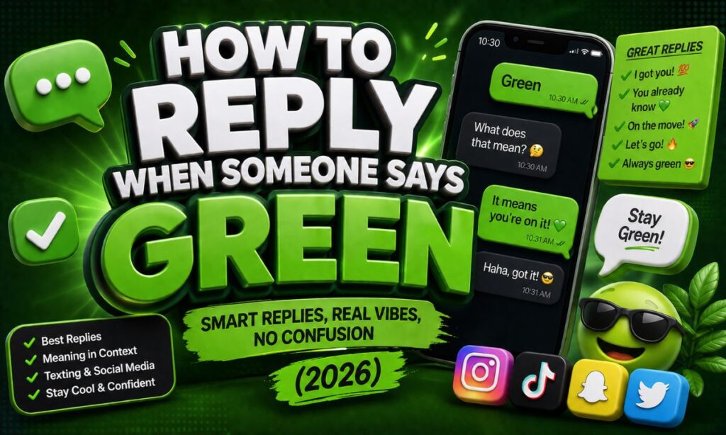 How to Reply When Someone Says Green
