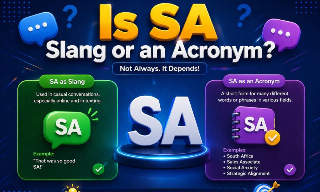 Is SA Slang or an Acronym