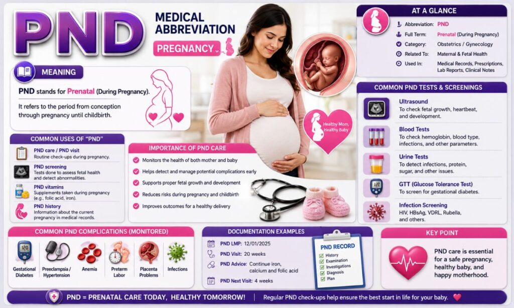 PND Medical Abbreviation Pregnancy