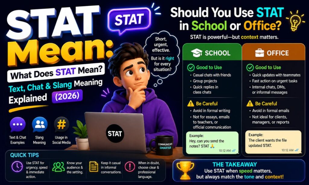 Should You Use STAT in School or Office