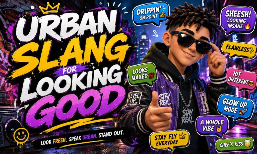 Urban slang for looking good