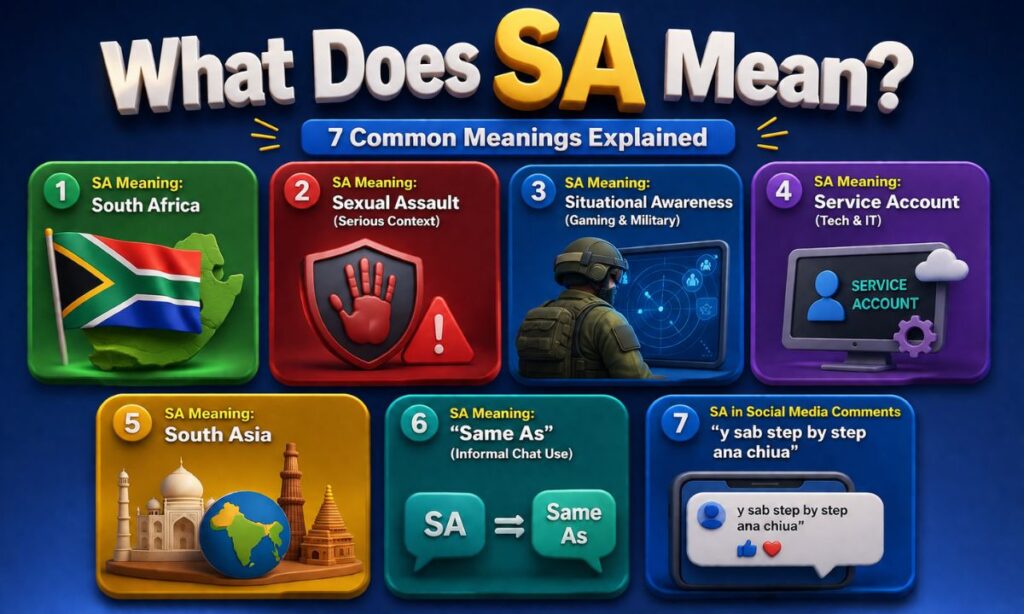 What Does SA Mean? 7 Common Meanings Explained
