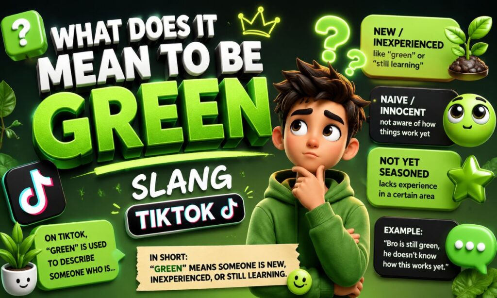 What does it mean to be green slang tiktok