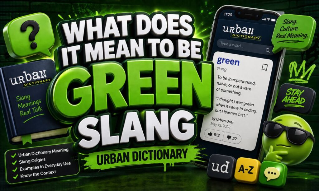 What does it mean to be green slang urban dictionary