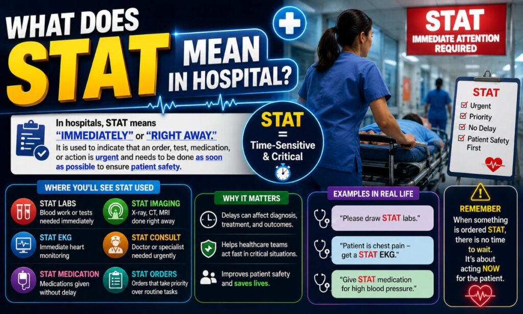 What does stat mean in hospital