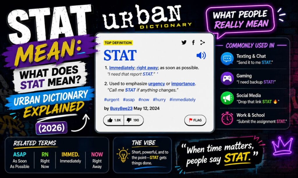 What does stat mean urban dictionary