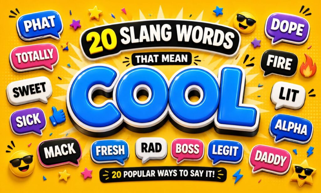 20 Slang Words That Mean Cool