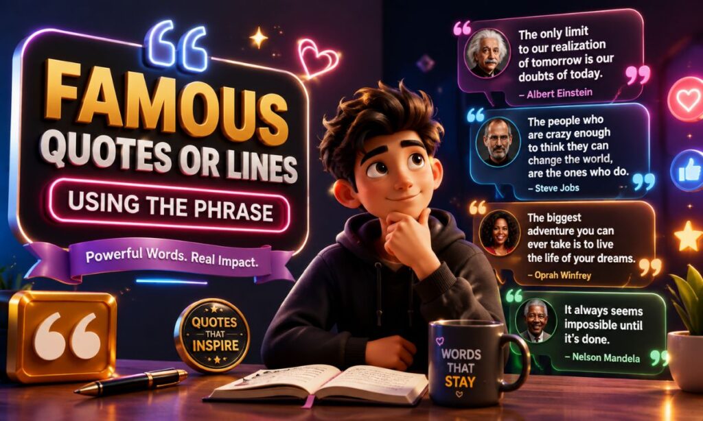 Famous Quotes or Lines Using the Phrase