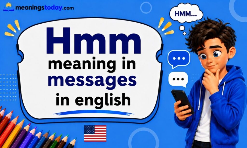 Hmm meaning in messages in english