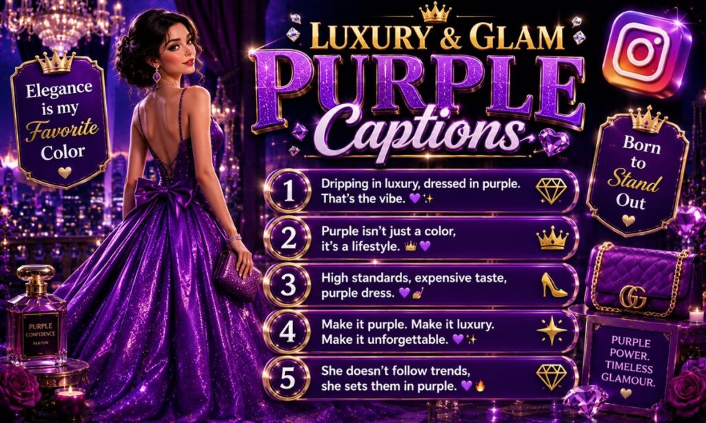 Luxury & Glam Purple Captions