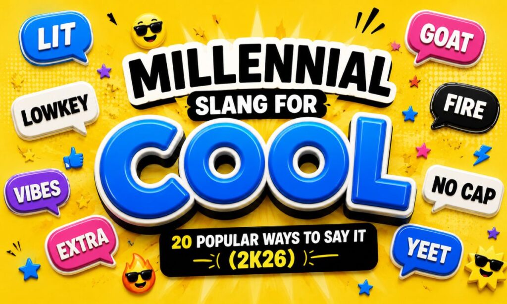 ”Millennial slang for cool