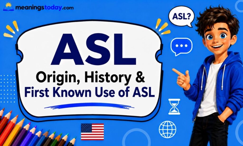 Origin, History & First Known Use of ASL