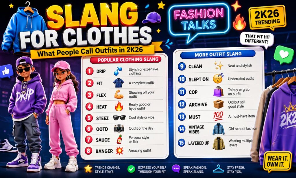 Slang for Clothes What People Call Outfits in 2K26