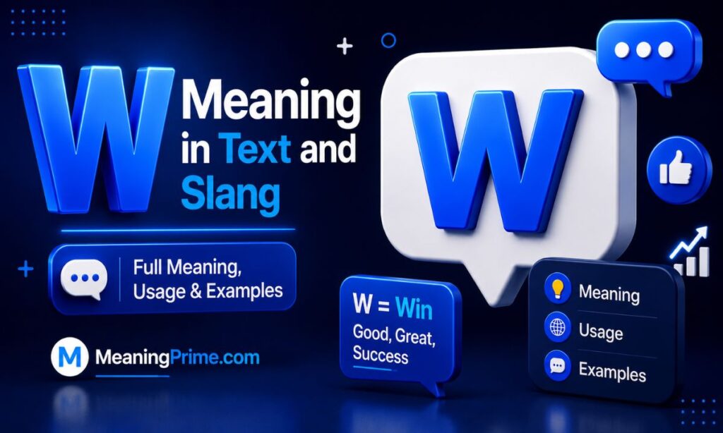 _W Meaning in Text and Slang