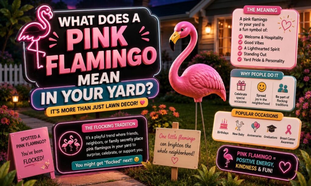 What does a pink flamingo mean in your yard
