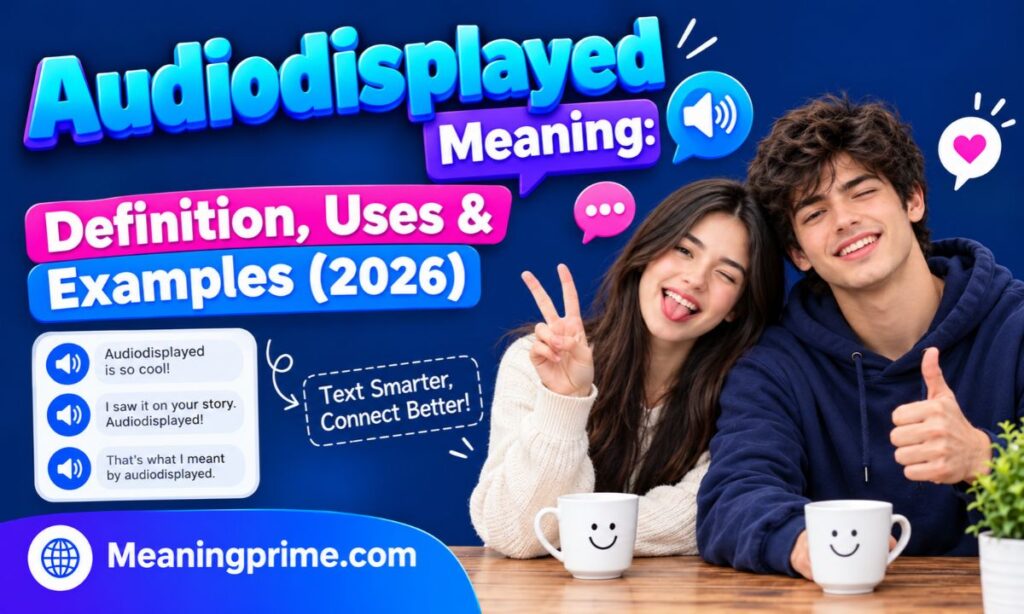 Audiodisplayed Meaning_ Definition, Uses & Examples (2026)