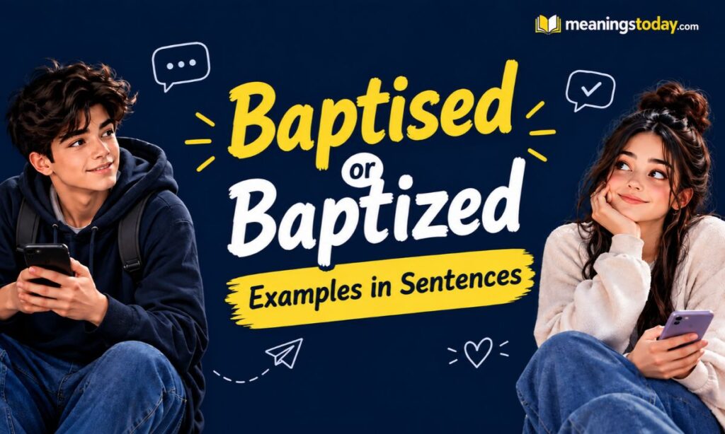 Baptised or Baptized Examples in Sentences