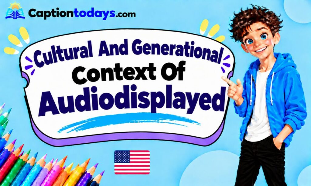 Cultural And Generational Context Of Audiodisplayed