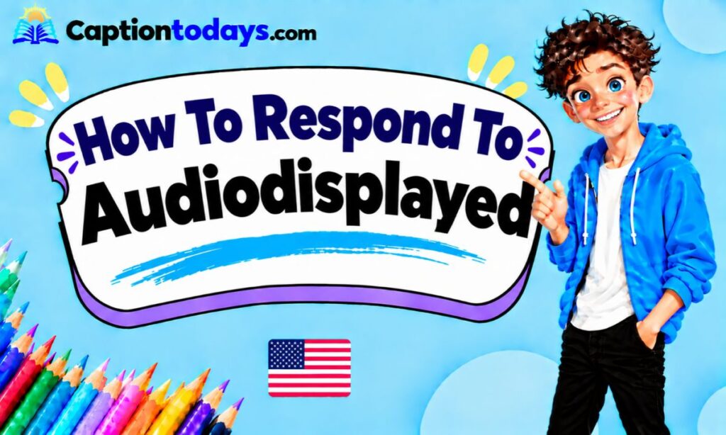 How To Respond To Audiodisplayed