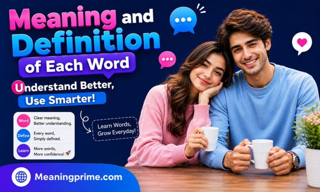 Meaning and Definition of Each Word