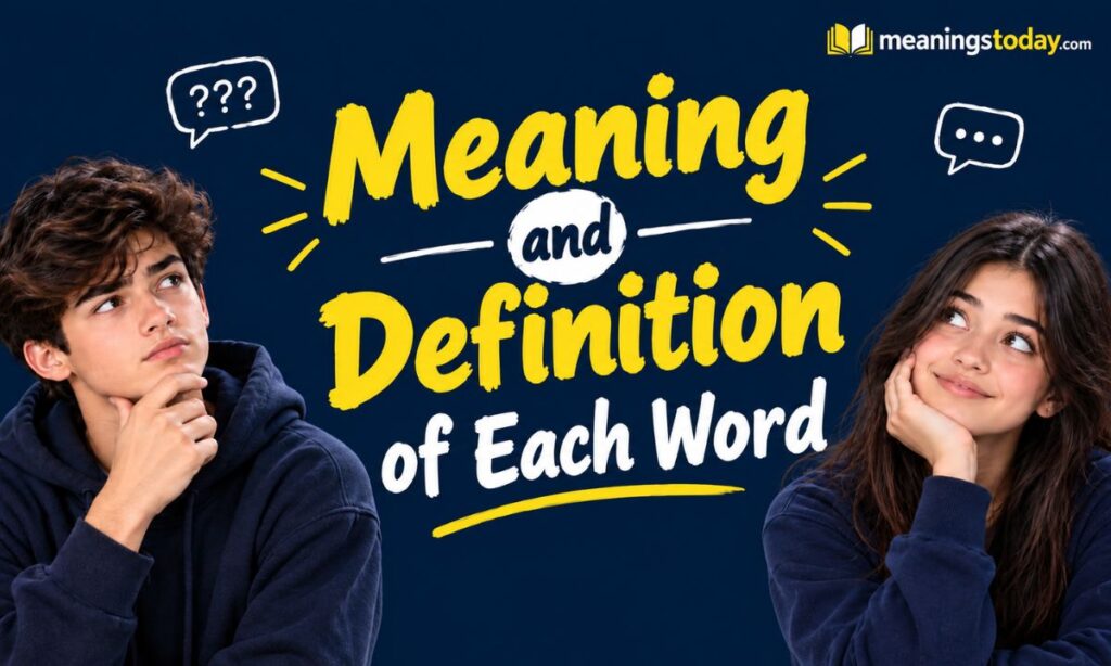 Meaning and Definition of Each Word