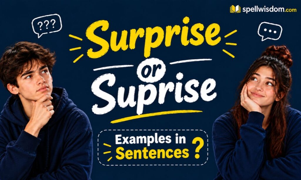 Surprise or Suprise Examples in Sentences