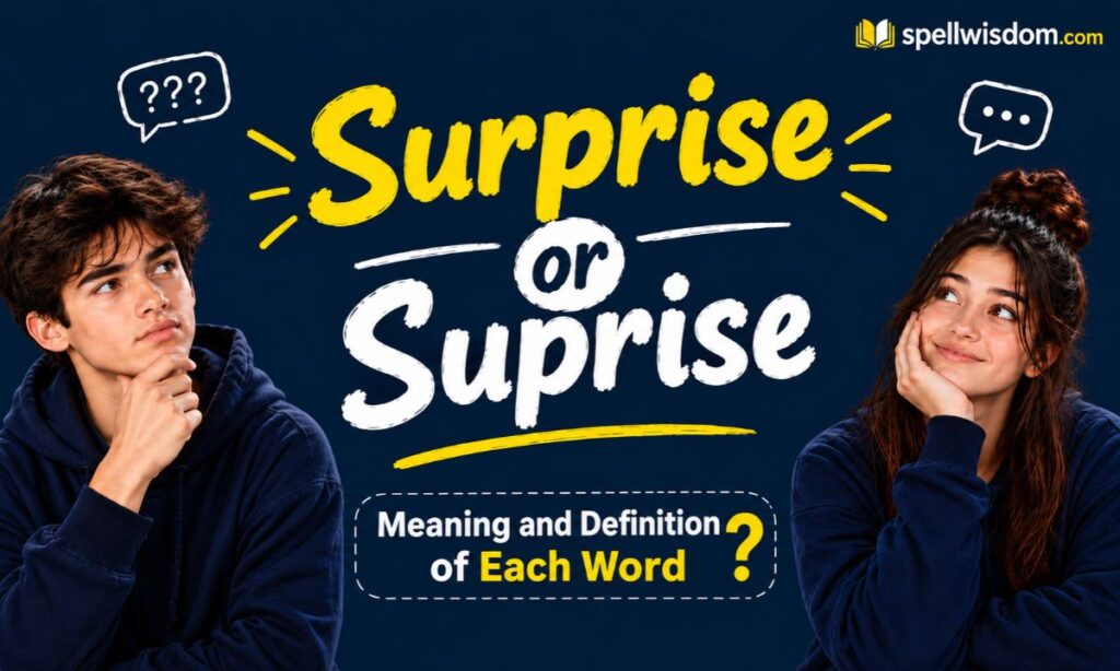 Surprise or Suprise Meaning and Definition of Each Word