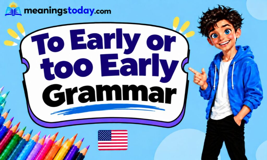 To Early or too Early Grammar
