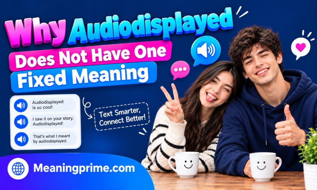Why Audiodisplayed Does Not Have One Fixed Meaning