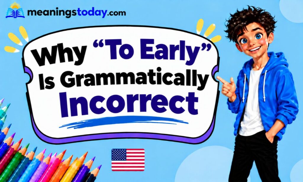 Why “To Early” Is Grammatically Incorrect