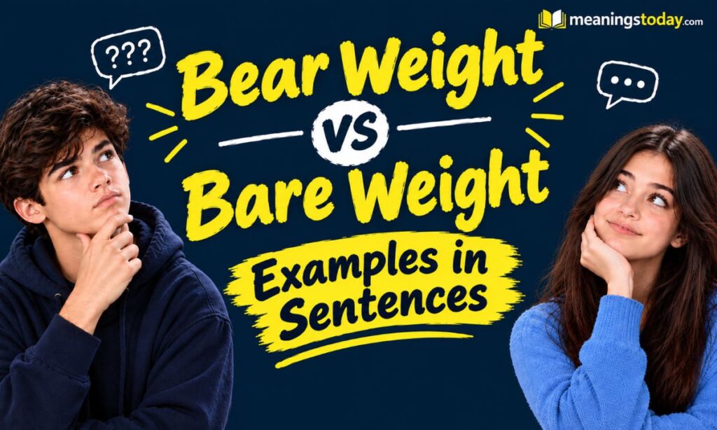 Bear Weight vs Bare Weight Examples in Sentences