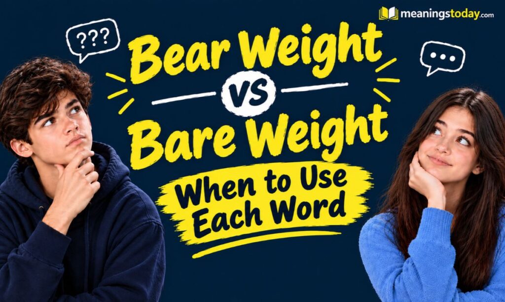 Bear Weight vs Bare Weight When to Use Each Word