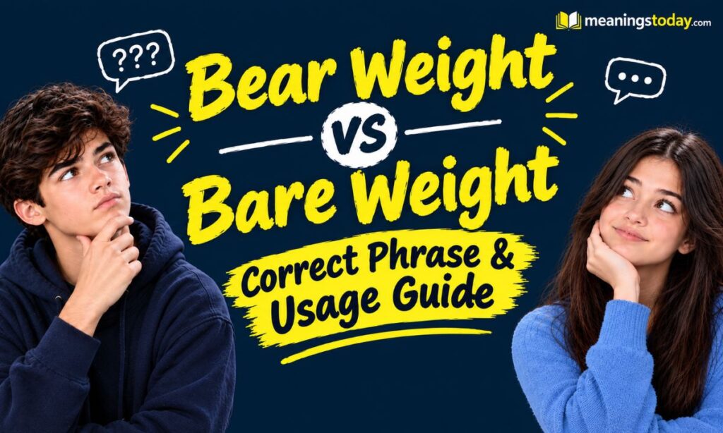 Bear Weight vs Bare Weight_ Correct Phrase & Usage Guide