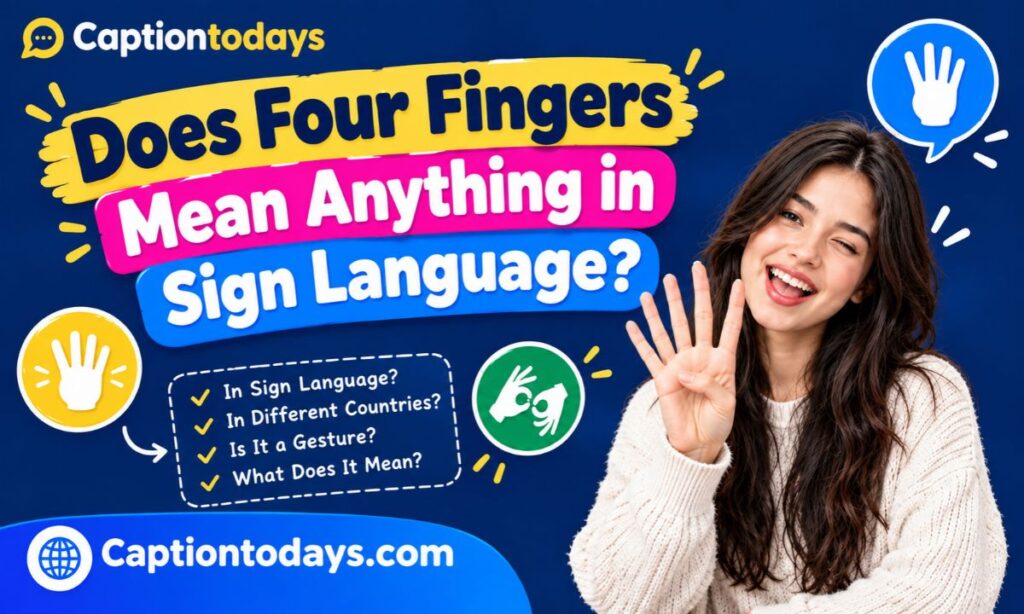 Does Four Fingers Mean Anything in Sign Language_