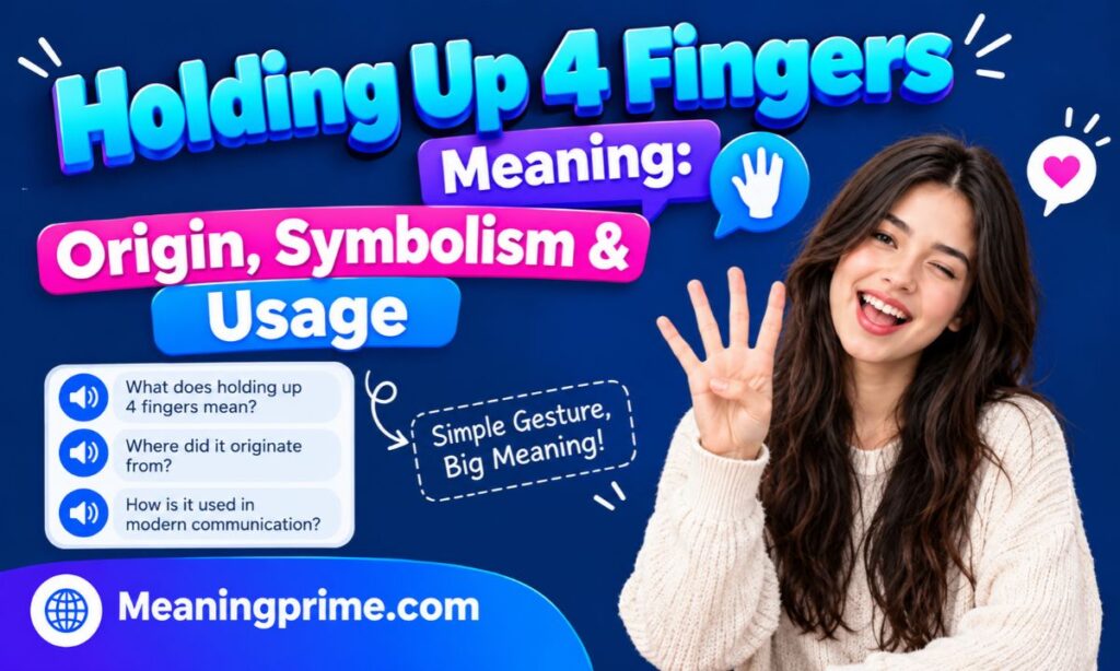 Holding Up 4 Fingers Meaning_ Origin, Symbolism & Usage