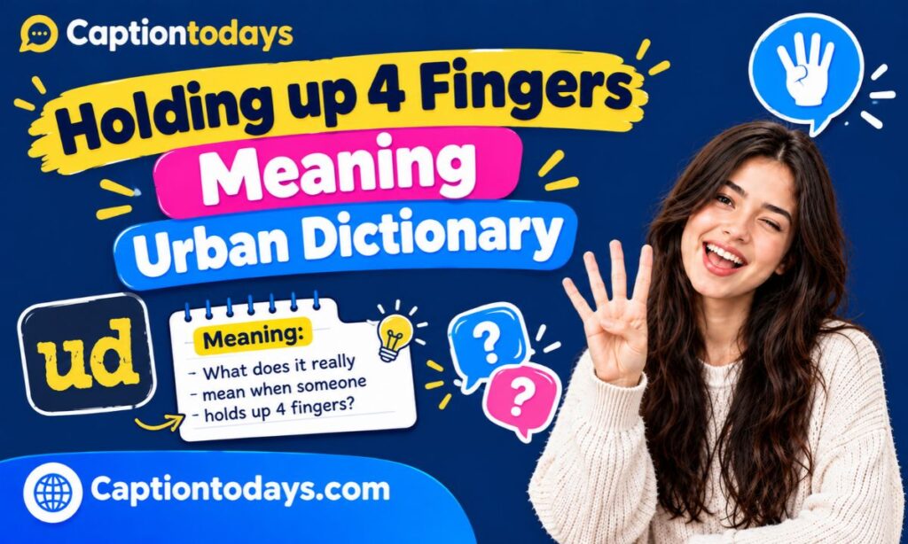 Holding up 4 fingers meaning urban dictionary