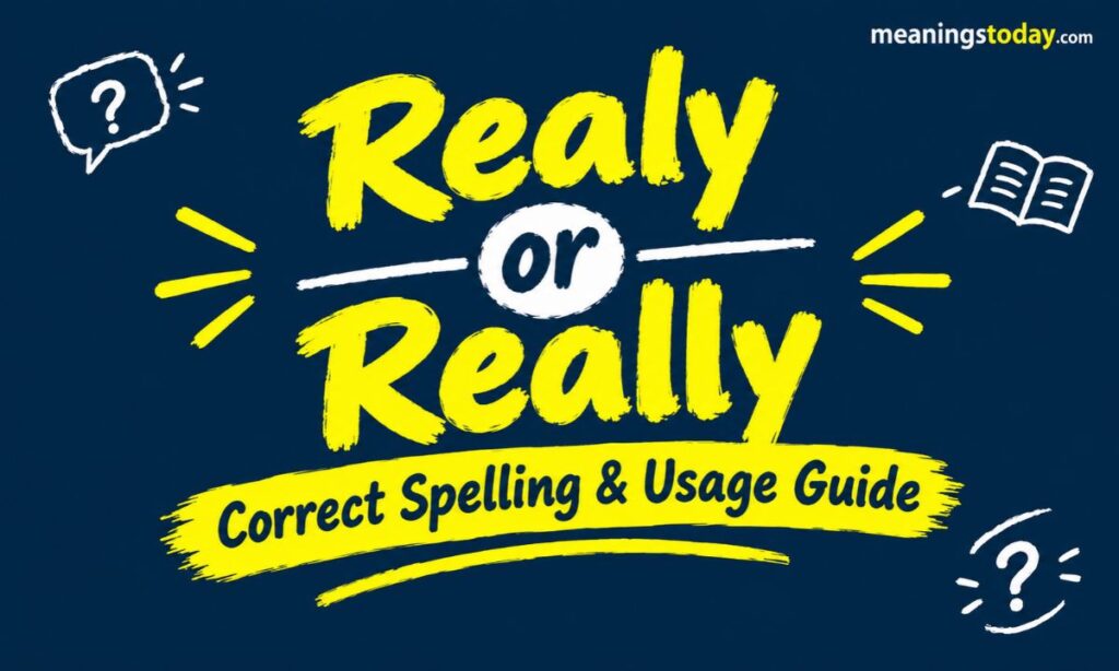 Realy or Really_ Correct Spelling & Usage Guide