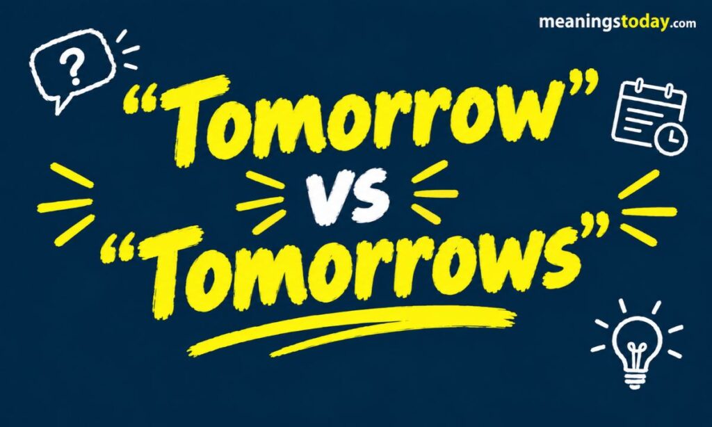 “Tomorrow” vs “Tomorrows”